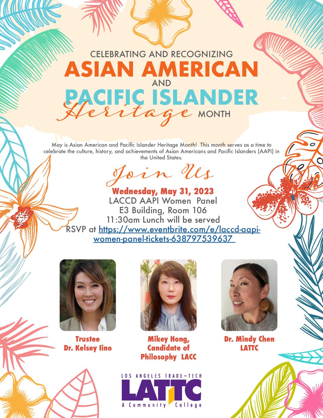 AAPI Heritage Month Event Panel Discussion with LACCD AAPI Women